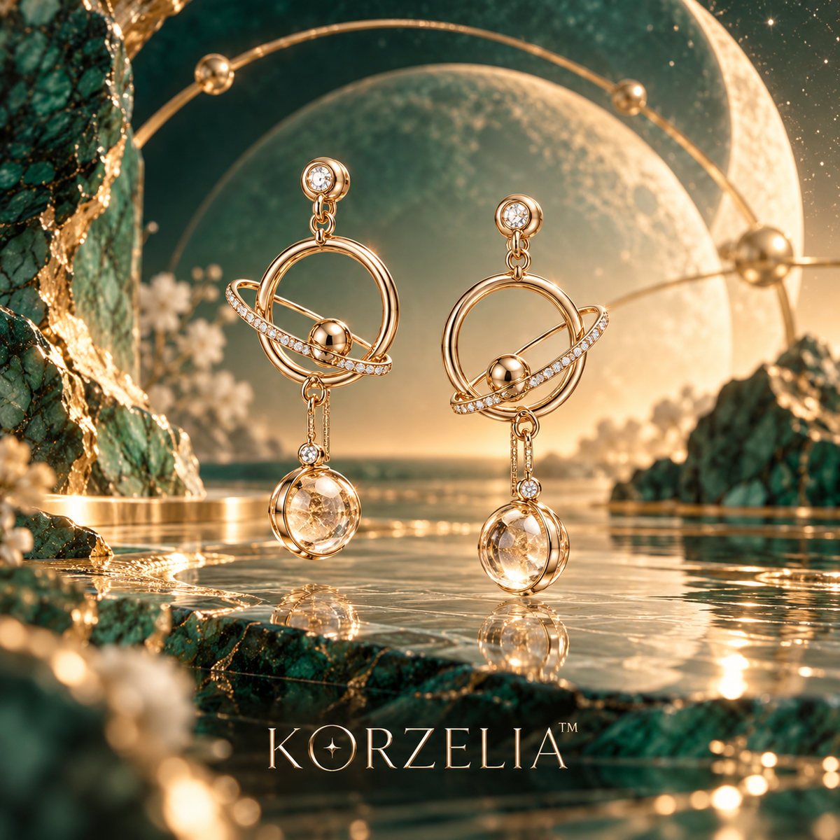 KORZELIA™ Noira Crescent Pendant